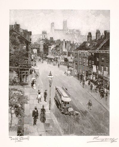 Die Kathedrale von der High Street von Henry Wolf