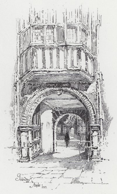 Tor zu Staple Inn von Herbert (after) Railton