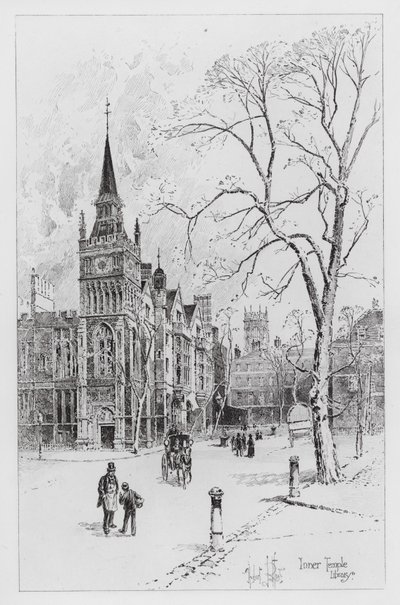 Bibliothek des Inner Temple von Herbert (after) Railton