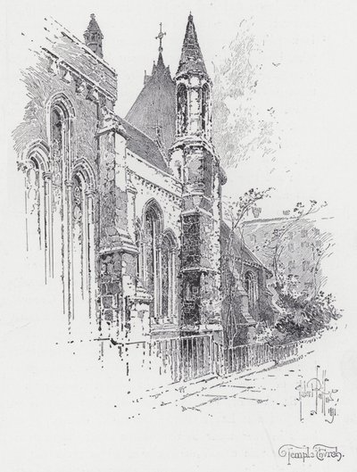 Temple Church von Herbert (after) Railton