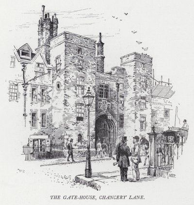 Das Torhaus, Chancery Lane von Herbert (after) Railton