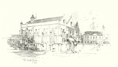 Die Temple Church, London, im Jahr 1761 von Herbert (after) Railton