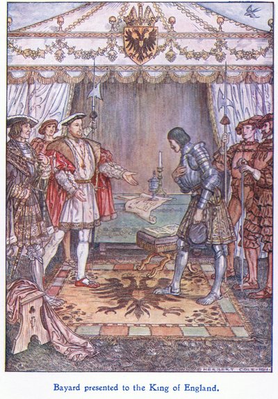 Bayard dem König von England (Heinrich VIII.) vorgestellt von Herbert Cole