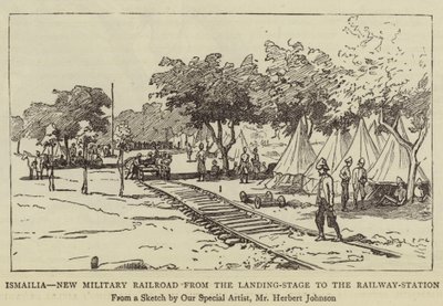 Ismailia, Neue Militärbahn vom Landungssteg zum Bahnhof von Herbert Johnson