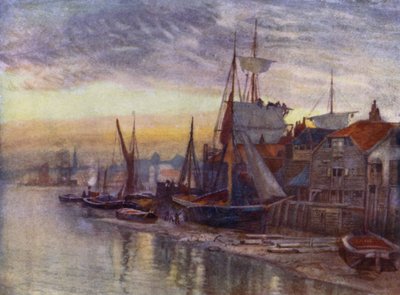 Old Essex Wharf (Farblithografie) von Herbert Menzies (after) Marshall