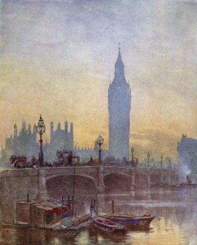 Die Brücke in Westminster von Herbert Menzies (after) Marshall