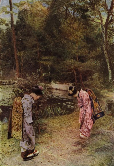 Grüße im alten Garten von Kinkakuji von Herbert Ponting