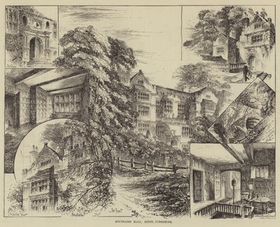 Fountains Hall, Ripon, Yorkshire von Herbert Railton