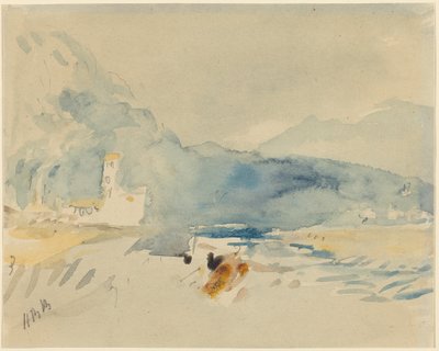 Landschaft mit Bergen und einem Bach von Hercules Brabazon Brabazon