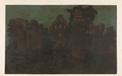 Ruinen der Abtei von Rijnsburg (Große Version) von Hercules Segers