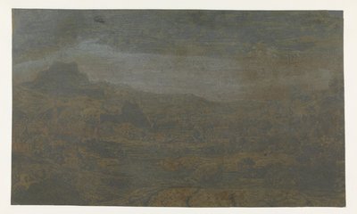 Tal mit einem Fluss und einer Stadt mit vier Türmen von Hercules Segers
