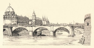 Arbeiten an der alten Pont Notre-Dame, 1913-1915 von Herman Armour Webster
