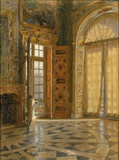 Ecke des Vestibüls im Schloss Schleissheim, Prinzregent Luitpolds Palast, 1880 von Herman Hartwich