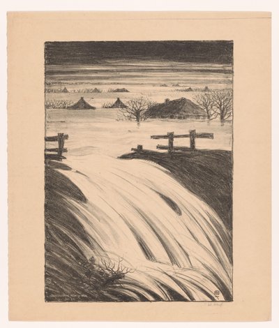 Überschwemmung Maas und Waal Jan. 1926 von Herman Heuff (signed by artist)