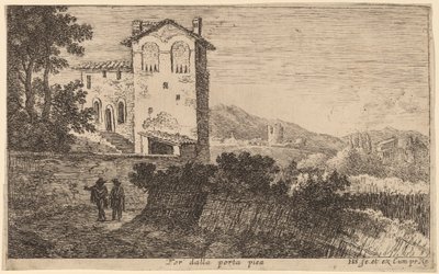 Villa außerhalb der Porta Pia von Herman van Swanevelt