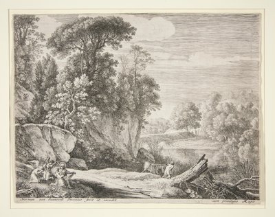 Der Esel wird zum Fluss geführt, aus dem Set Die Flucht nach Ägypten von Herman van Swanevelt