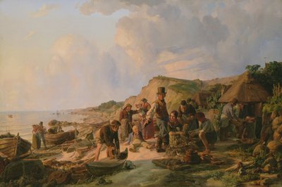 Die Heimkehr des Fischers in Probsteier, 1837 von Hermann Kauffmann