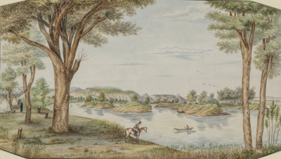 Der Yellowstone River in der Nähe von Ft. Keogh, Montana, ca. 1877-1881 von Hermann Stieffel