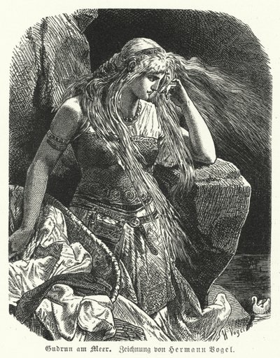 Gudrun am Meer von Hermann Vogel