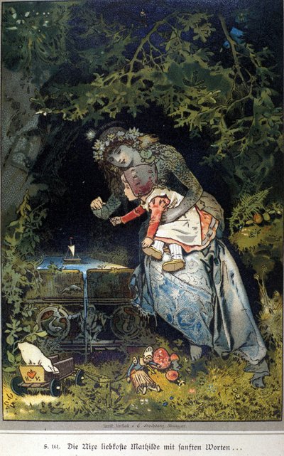 Illustration von Vogel zu einem Märchen der Brüder Jacob (1785-1863) und Wilhelm (1786-1859) Grimm von Hermann Vogel