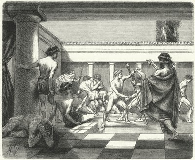 Spartanische Jugendliche von Hermann Vogel