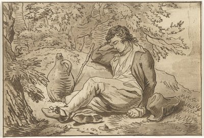 Schlafender Mann von Hermanus Fock