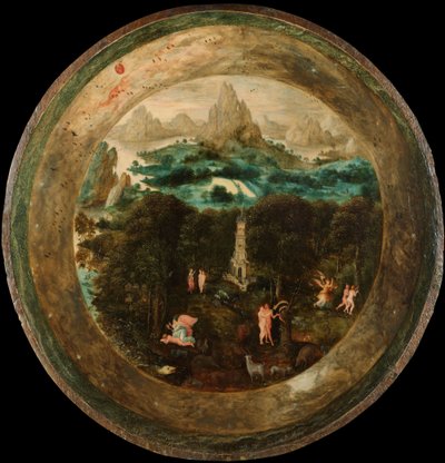 Paradies, ca. 1541-50 von Herri met de (c.1510 p.1550) Bles