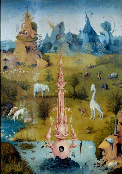 Paradies (Detail) von Hieronymus Bosch