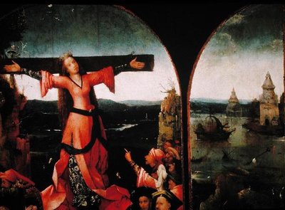 St. Liberata Triptychon (Detail) von Hieronymus Bosch