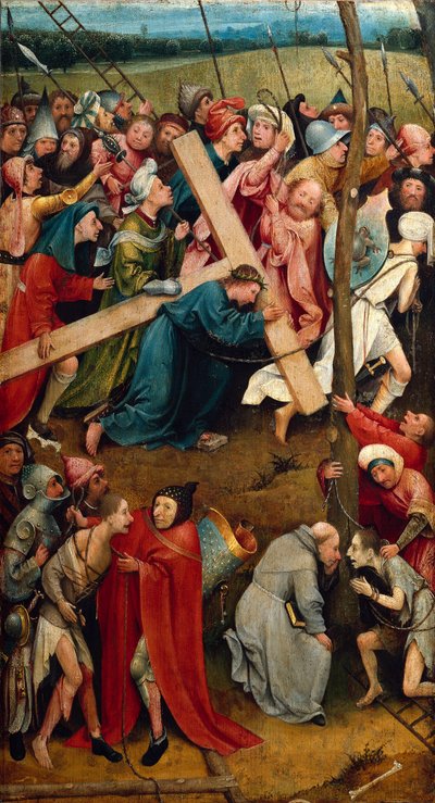 Der Christus, der sein Kreuz trägt, Der Weg nach Golgatha von Hieronymus Bosch