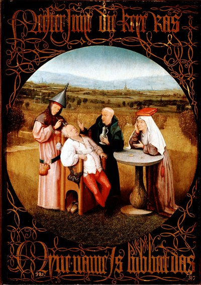Die Extraktion des Steins der Torheit von Hieronymus Bosch
