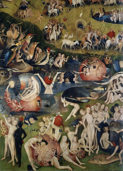 Der Garten der Lüste. Detail des zentralen Teils des Triptychons von Hieronymus Bosch