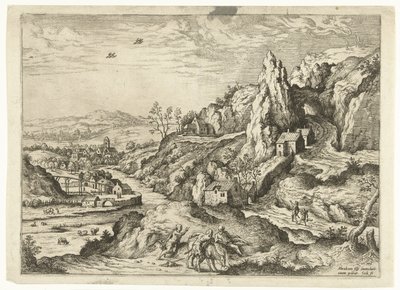 Abraham und Isaak auf dem Weg zur Opferstätte von Hieronymus Cock