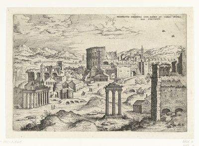 Ansicht des Forum Romanum von Hieronymus Cock