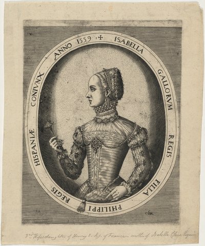 Isabella, dritte Frau von Philipp II. von Spanien von Hieronymus Cock