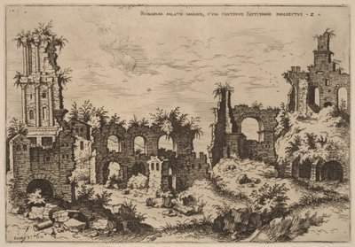 Ruinen auf dem Palatin mit dem Septizonium von Hieronymus Cock
