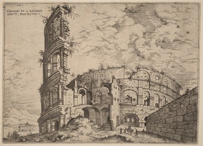 Ansicht des Kolosseums von Hieronymus Cock