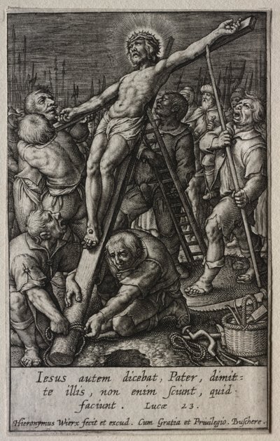 Die Passion: Christus wird gekreuzigt von Hieronymus or Jerome Wierix