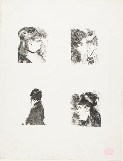Vier Frauenköpfe von Hilaire Germain Edgar Degas