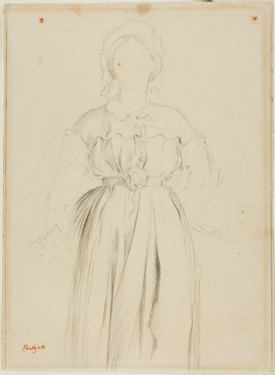 Studie für ein Porträt von Marguérite de Gas von Hilaire Germain Edgar Degas