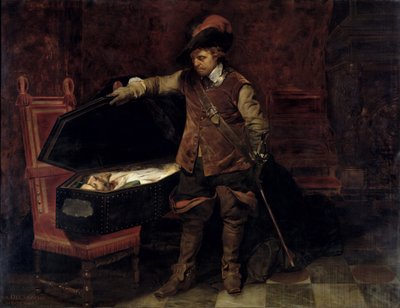 Oliver Cromwell (1599-1658) öffnet den Sarg von Charles I (1600-49) 1831 von Hippolyte (1797 1856) Delaroche
