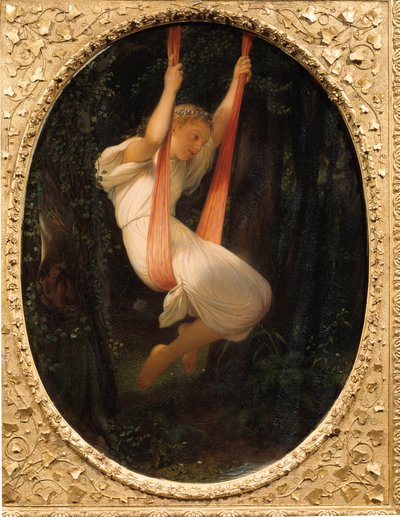 Junges Mädchen auf der Schaukel von Hippolyte Delaroche
