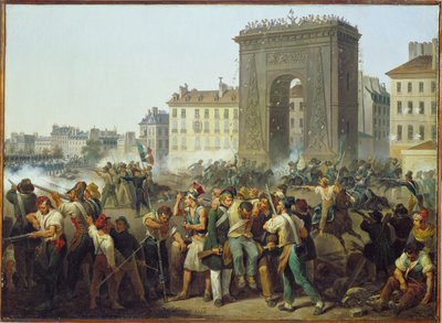 Kämpfe am Stadttor von St. Denis am 28. Juli von Hippolyte Lecomte