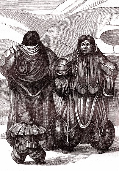 Die Eskimofamilie. 1880 (Gravur) von Hippolyte Leon Benett
