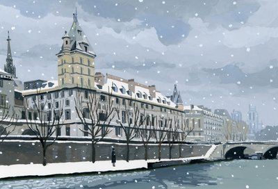 Die Seine im Winter von Hiroyuki Izutsu