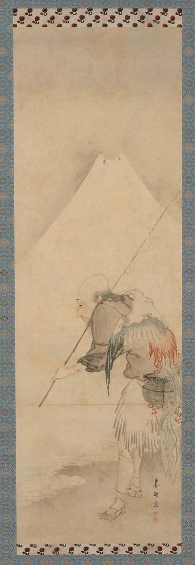 Der Fischer Hakuryo und der Berg Fuji, Edo-Zeit, 1770-1820 von Hishikawa Sori