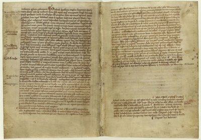 Verse über die Magna Carta in der Chronik der Abtei Melrose von Historical Document