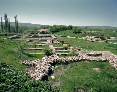 Ansicht der Ruinen der Stätte von Hittite Hittite