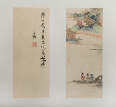 Landschaften, Figuren und Blumen, datiert 1618-22 von Hongshou Chen