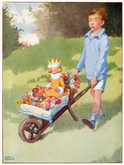 Die Prinzessin Celandine fuhr in einer prächtigen Kutsche vor, Illustration aus 
